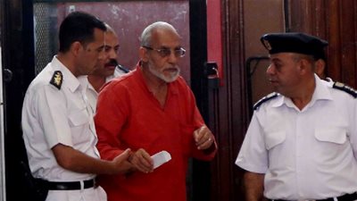 تأجيل محاكمة «بديع» و7 آخرين في «أحداث الاستقامة» لـ 1 أكتوبر