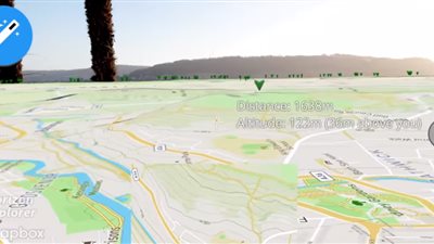 تطبيق Horizon Explorer لقياس المسافة بين نقطتين باستخدام ARCore