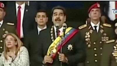 رجال إطفاء: محاولة اغتيال الرئيس الفنزويلي ملفقة وسببها خزان غاز