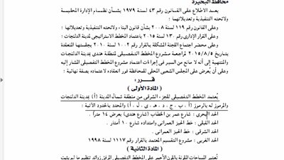 اعتماد المخطط التفصيلى للجزء الشرقى بمدينة الدلنجات