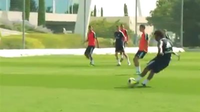 هدف صاروخي للبرازيلي «مارسيلو» في تدريبات ريـال مدريد (فيديو)
