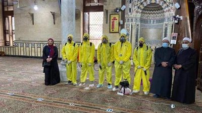 حملة موسعة لتعقيم ونظافة المساجد بمديرية أوقاف الغربية | صور
