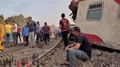 الحزن يخيم على أهالي القليوبية بعد حادث قطار طوخ | صور