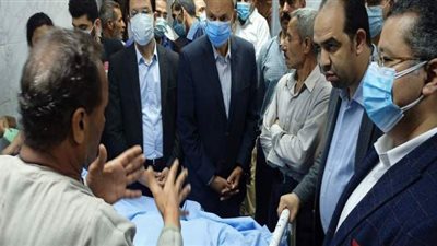 محافظ القليوبية يتابع الحالة الصحية لمصابي قطار طوخ