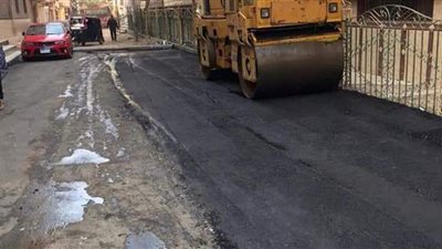 رصف ٧ طرق بتكلفة ٢٣ مليون جنيه بالفيوم