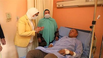 خروج 30 مصابا بحادث قطار طوخ من مستشفى بنها الجامعي