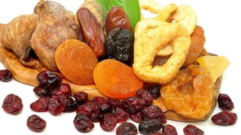 فوائد الفواكه المجففة
