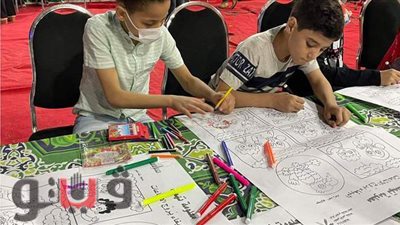 رسوم الأطفال بمعرض فيصل للكتاب.. الببغاء يروج الشائعات عن إلغاء الدراسة | صور