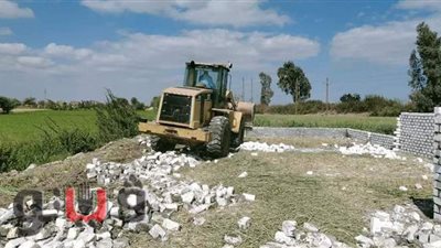 هدم منزلين مخالفين بالتل الكبير في الإسماعيلية | صور