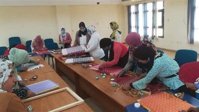القومي للمرأة يدرب الفتيات على الحرف بقرى 