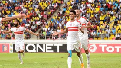 حميد أحداد يحرز الهدف الثاني للزمالك أمام الإنتاج الحربي