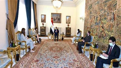 الرئاسة في أسبوع.. السيسي: البنك الأوروبي شريك نجاح للتنمية في مصر.. نتطلع لمواصلة التعاون خاصة في مشروع تطوير الريف.. ورئيسة البنك: مؤشرات الاقتصاد المصري خلال كورونا قصة نجاح يحتذى بها