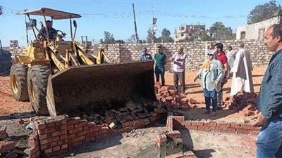 إزالة حالتي مبان مخالفة وضبط 43 شيشة بالشرقية