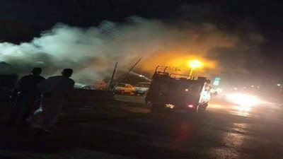 السيطرة على حريق بالطريق الزراعي في القليوبية