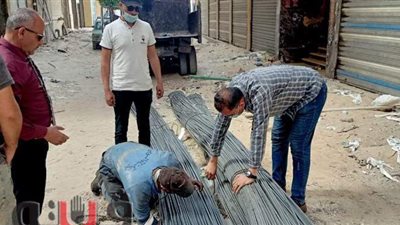 وقف حالة بناء غير مرخص بحي ثالث في الإسماعيلية | صور