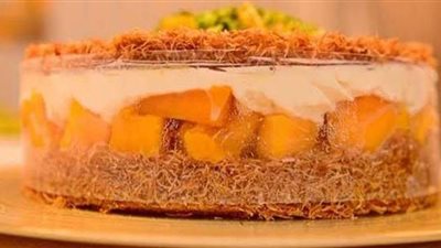 طريقة عمل الكنافة بالمانجو والكريمة