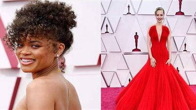 أماندا سيفريد وأندرا داي تشعلان ريد كارت Oscars 2021 | فيديو وصور