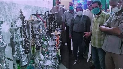 مصادرة 746 شيشة وتحرير 139 محضر عدم ارتداء الكمامة بسوهاج | صور