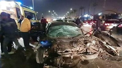 إصابة 6 أشخاص في تصادم 4 سيارات بالشيخ زايد