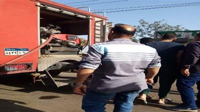 إخماد حريق بقها في القليوبية | صور