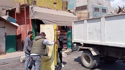 رفع ٨٠ حالة إشغال بربيع الجيزاوي وشارع المحطة بالجيزة | صور