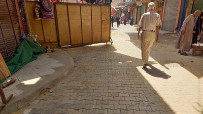 إعادة رصف شارع الصناديلي بالجيزة بعد انتهاء تحويلات المترو | صور