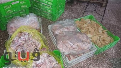 غلق مصنع ينتج أغذية من هياكل الدجاج والعظم بالإسماعيلية | صور