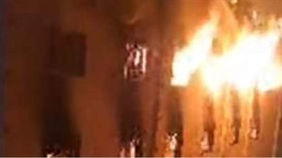 اندلاع حريق هائل داخل كنيسة مارمينا بالعمرانية