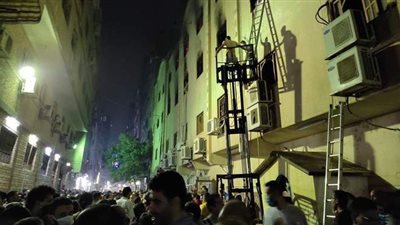 إخماد حريق كنيسة مارمينا بالعمرانية | فيديو