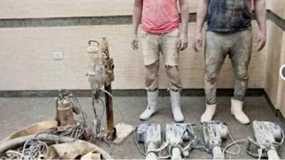 ضبط عاطلين أثناء التنقيب عن الآثار بعين شمس