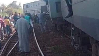 إصابة سائق قطار دمياط في حادث خروج إحدى العربات عن القضبان