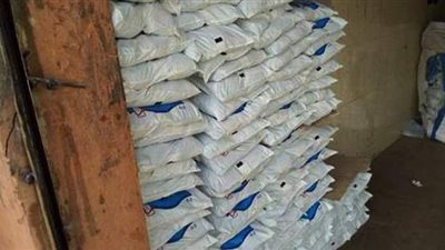 امن القاهرة يضبط 2 طن سكر وأرز مجهول المصدر بالقاهرة