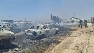 حريق هائل في مطار بن جوريون الإسرائيلي | صور