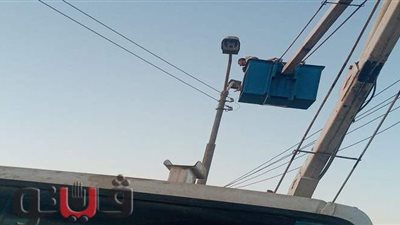 انارة طريق نجع العروبة في بقنا