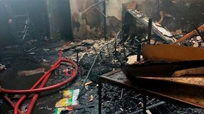 حريق في سوق تجاري بطنطا | صور