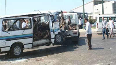 متوفى ومصاب فى حادث تصادم بطوخ