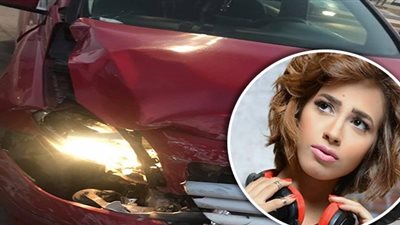بالصور.. تعرض الفنانة رنا سماحة لحادث مروع وتحطم سيارتها