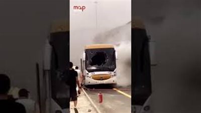 بالفيديو.. اشتعال النيران في حافلة حجاج بمكة المكرمة