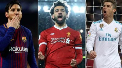 صلاح مرشح للفوز بجائزة أفضل مهاجم بدوري الأبطال مع ميسي ورونالدو