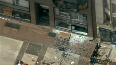 بالفيديو.. صورة جوية لآثار انفجار بوسطن