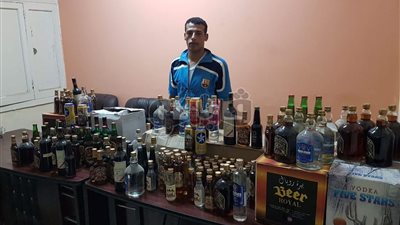 بالصور..التحفظ على 16 ألفا و442 زجاجة خمور بالشرقية