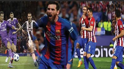 «يا أهلا بالمعارك.. مواجهات نارية في دوري الأبطال».. مباراة ثأرية بين برشلونة ويوفنتوس.. بازل عمر جابر يتحدى مان يونايتد.. بايرن ميونيخ في لقاء صعب ضد أندرلخت.. وأتليتكو مدريد يصطدم بأسلحة ر