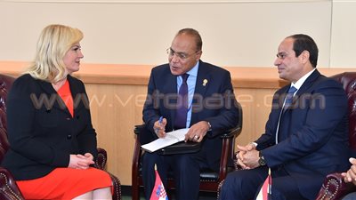 الرئيس السيسي يلتقي رئيسة جمهورية كرواتيا