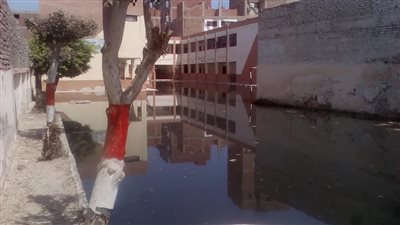 غرق مدرسة بالشرقية في مياه الصرف الصحي (صور)