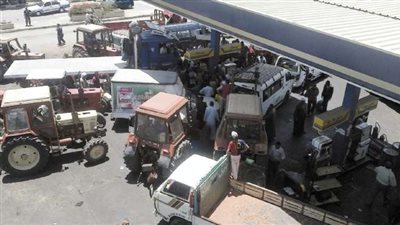 معركة داخل محطة وقود بالقليوبية بسبب تموين السيارات