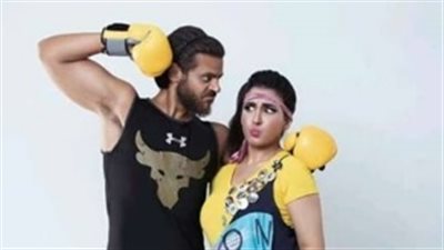 طارق صبري وجيهان خليل يجمعان بين الرومانسية والعنف في جلسة تصوير