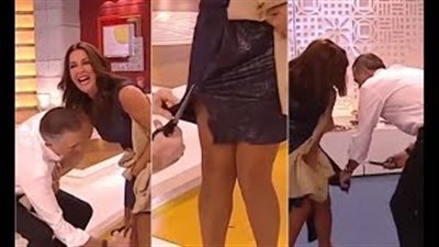 بالفيديو.. لحظة انتقام مذيع من ضيفته وتمزيق فستانها على الهواء