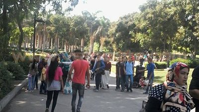 بالصور.. زيادة الإقبال على حديقة الأزهر في رابع أيام العيد
