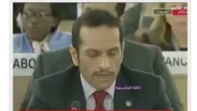 بالفيديو.. وزير خارجية قطر يخطئ باسم أمير الكويت والنشطاء يسخرون