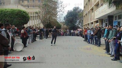 تظاهرة للمحظورة بعلوم الإسكندرية لرفض الاستفتاء على الدستور